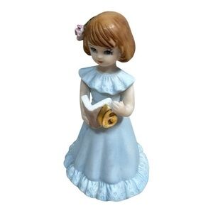 Enesco Growing Up Girls "Age 6" Porcelain Figurine Collectible Birthday Keepsake